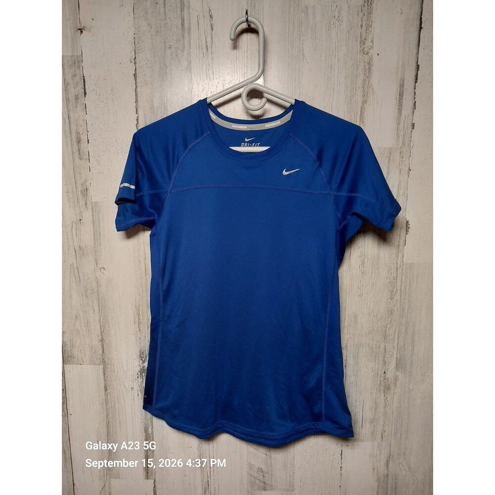 Nike Miler Dri-Fit Short Sleeve Running Shirt Royal Blue Medium